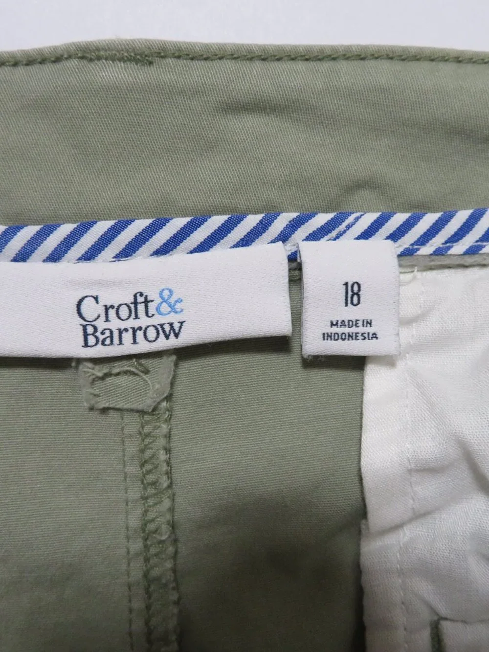 Croft & Barrow Green Chino Shorts Size 18 Flawed - Picture 3 of 7